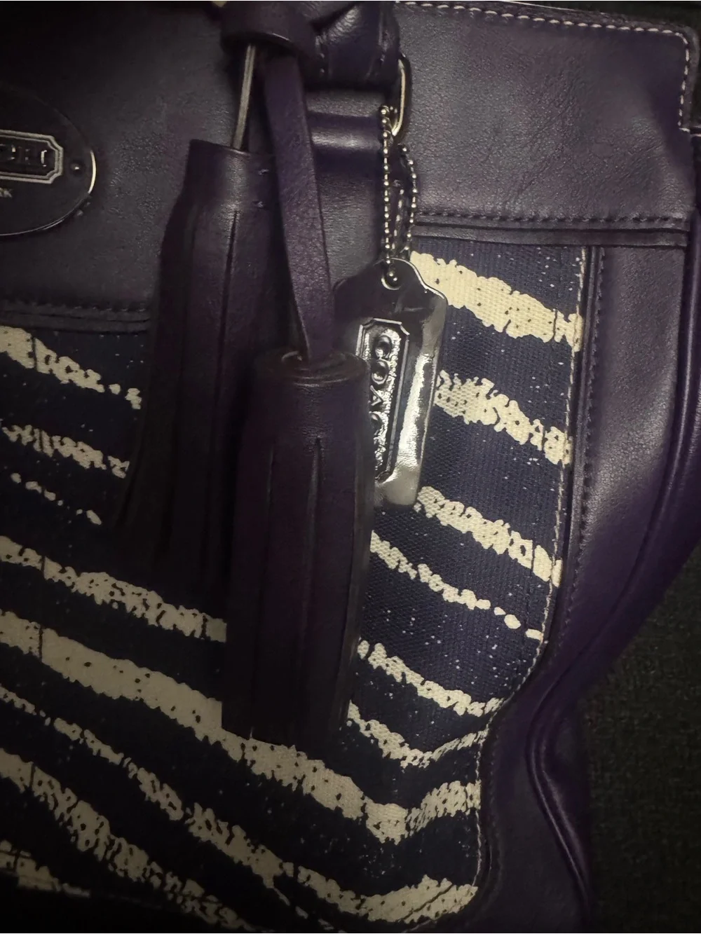 Coach Legacy Candace Carryall - Zebra Print - EUC